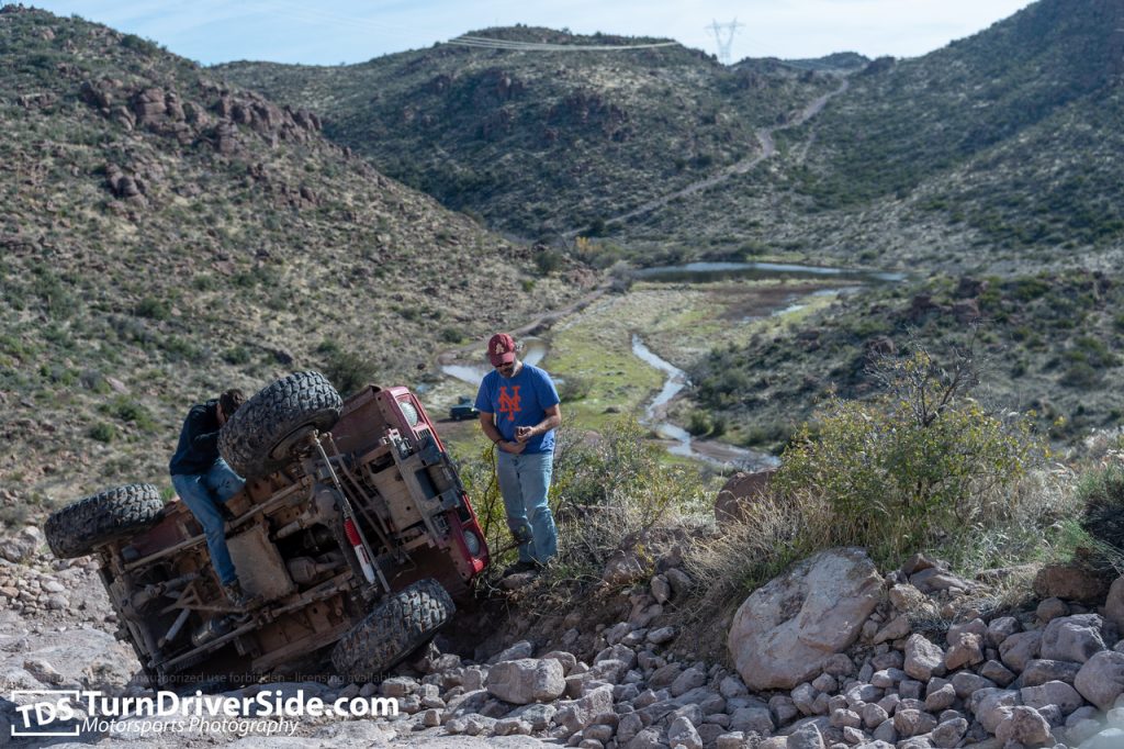 Rolled over Suzuki Samurai on Hackberry Creek Trail